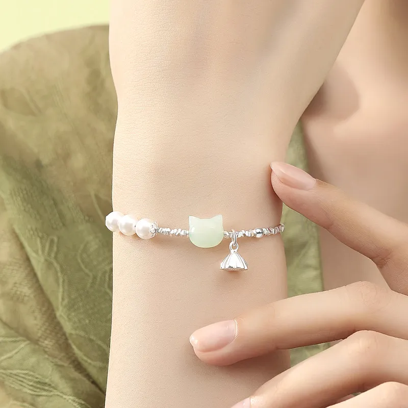 Zhi Yue Hetian Jade Bracelets Pale Greenish White Jade Women's-1