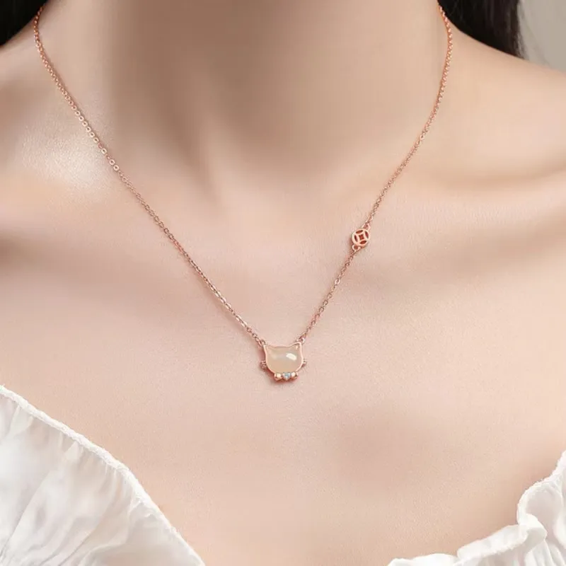 Zhi Yue Necklaces White Jade Women's-1