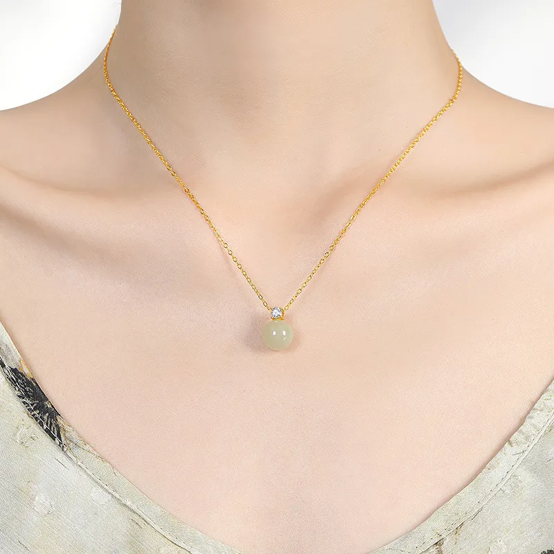 Zhi Yue Necklaces Green Jade Women's-1