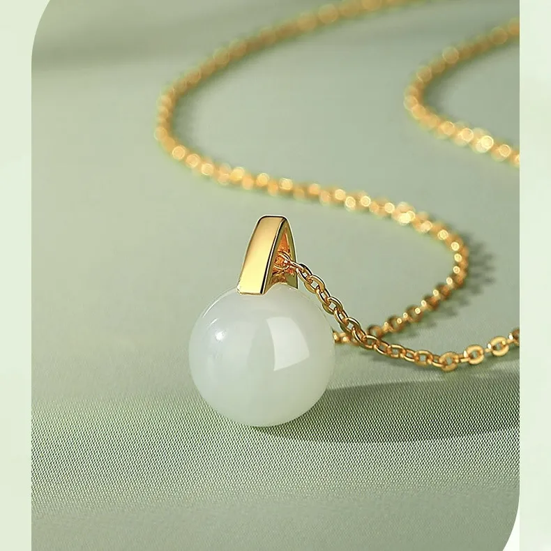Zhi Yue Hetian Jade Necklaces Green Jade Women's-3