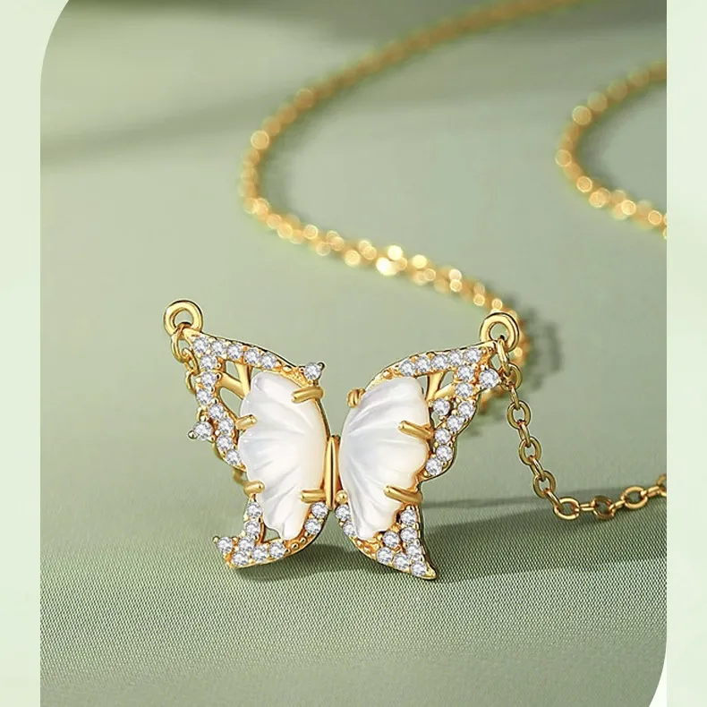 Zhi Yue 925 Sterling Silver Necklaces Women's Gold-3