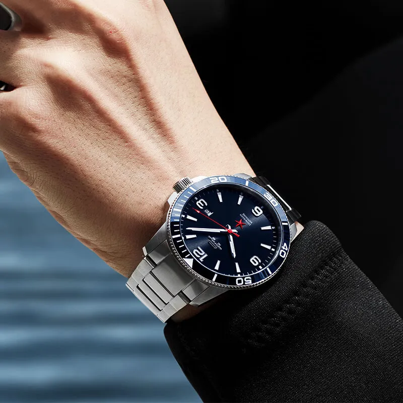 Beijing Voyage Collection Automatic Mechanical Movement Stainless Steel Watchband Watch Men's Watches Black Dial-13