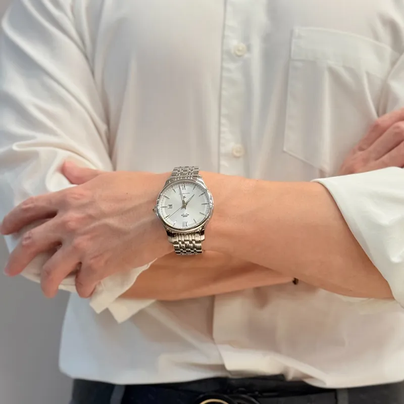 Beijing Classic Collection Automatic Mechanical Movement Stainless Steel Watchband Watch Men's Watches Silver Dial-3