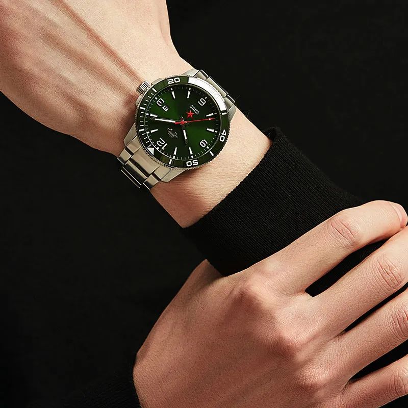 Beijing Voyage Collection Automatic Mechanical Movement Stainless Steel Watchband Watch Men's Watches Black Dial-22