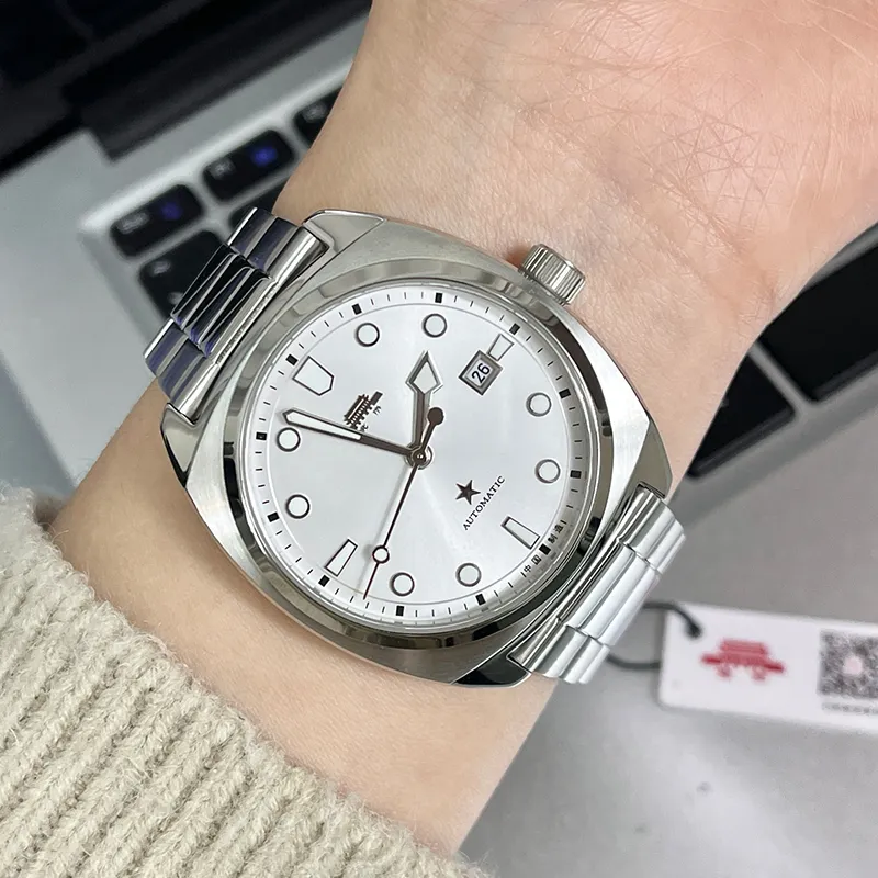 Beijing Voyage Collection Automatic Mechanical Movement Stainless Steel Watchband Watch Men's Watches Silver Dial-4