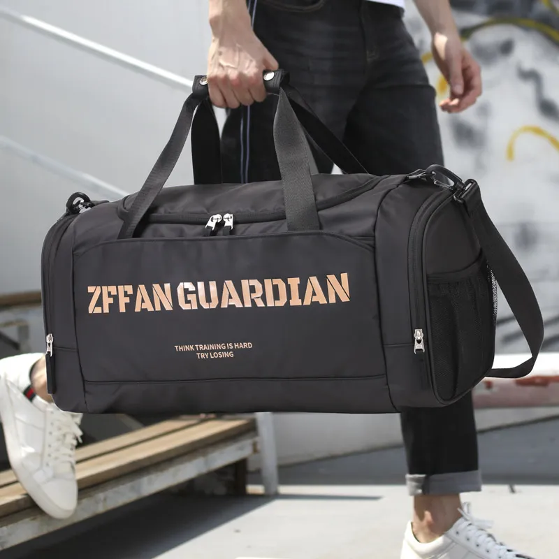 ZUOFEIFAN Fabric Travel Bag Large Size Unisex Black-5