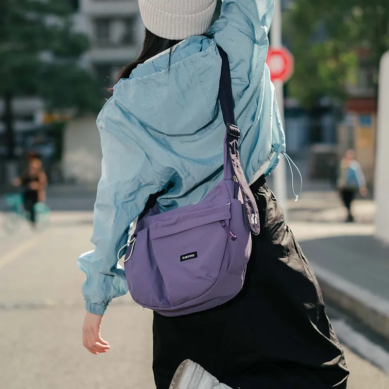 ACROSS Polyester Dumpling Bag, Shoulder Bag, Crossbody Bag Large Size Unisex Multicolor-2