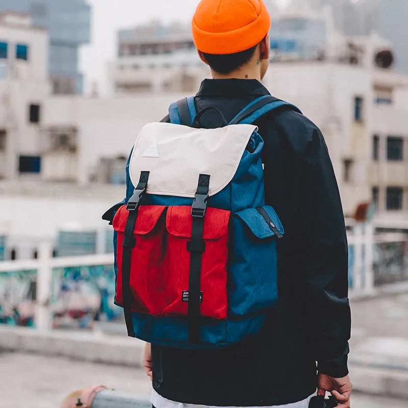 ACROSS Polyester Backpack Laptop Bag Regular Unisex Multicolor-4