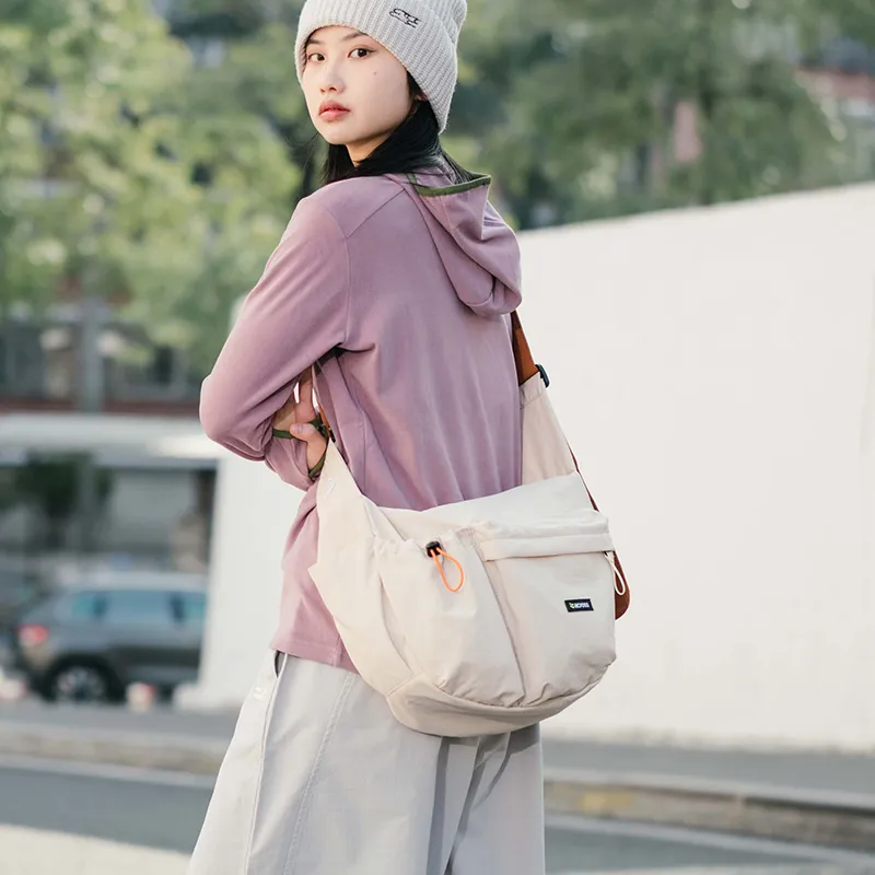 ACROSS Polyester Dumpling Bag, Shoulder Bag, Crossbody Bag Large Size Unisex Multicolor-6