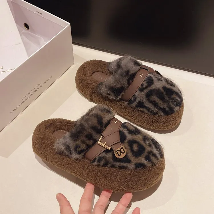 Qiao Anju Home Slippers Coffee Ecru Gray-13