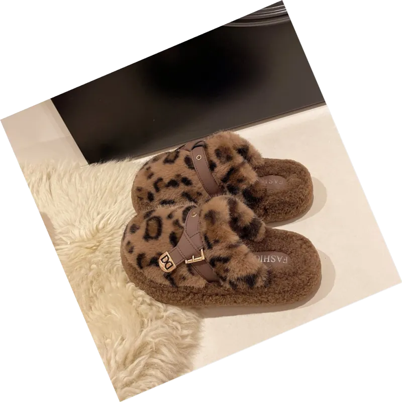 Qiao Anju Home Slippers Coffee Ecru Gray-3