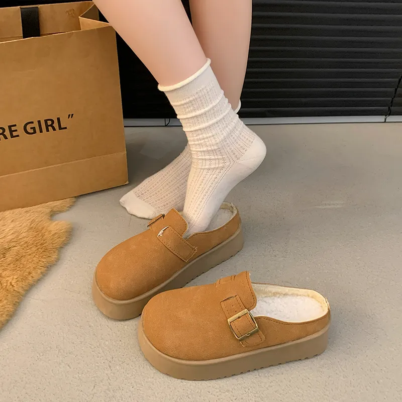 Qiao Anju Home Slippers Brown, Beige-3