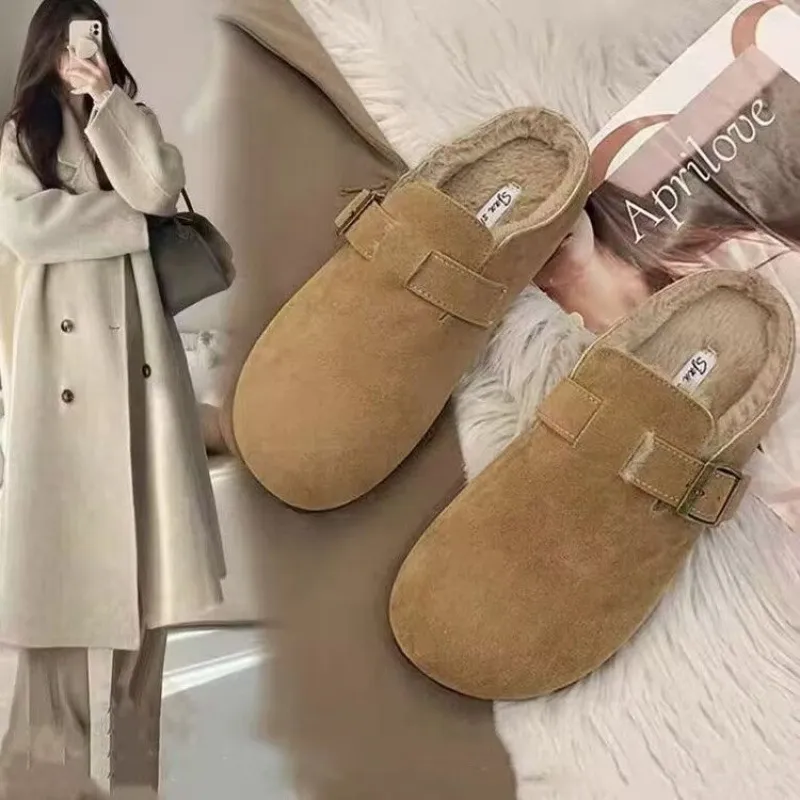 Qiao Anju Home Slippers Camel Khaki Brown-4