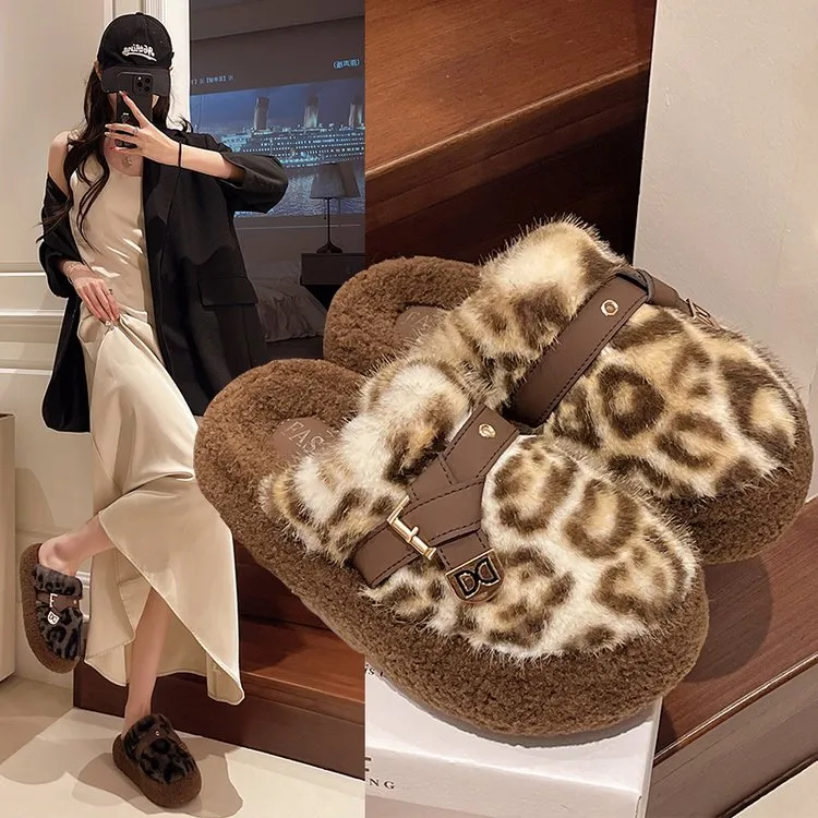 Qiao Anju Home Slippers Coffee Ecru Gray-6