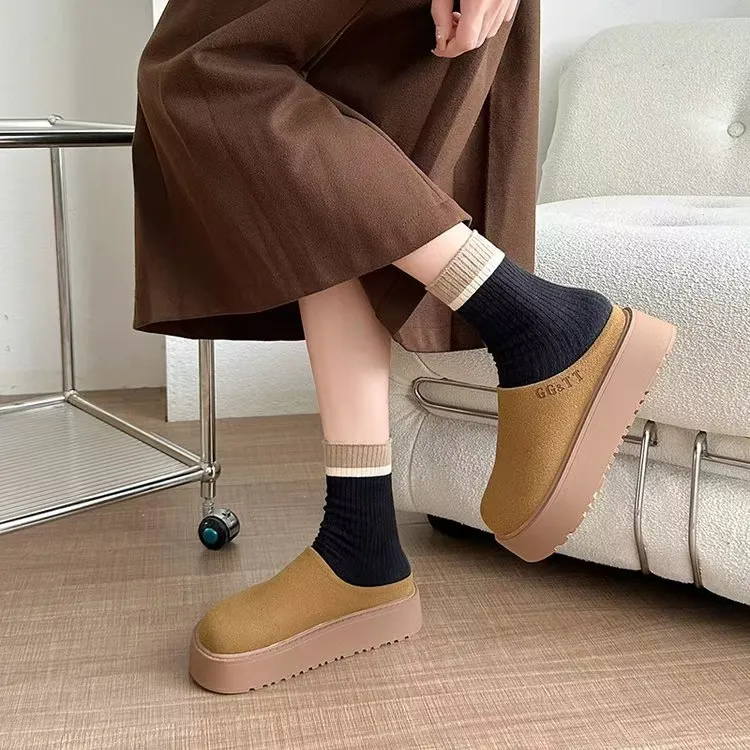 Qiao Anju Home Slippers Brown, Beige-4