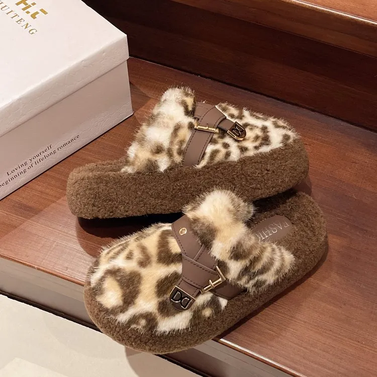 Qiao Anju Home Slippers Coffee Ecru Gray-8