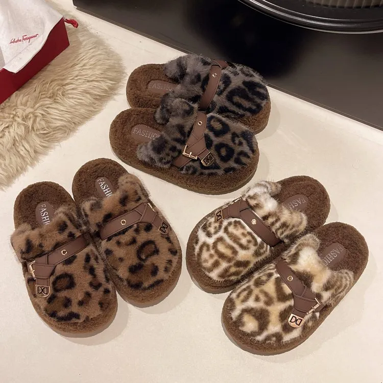 Qiao Anju Home Slippers Coffee Ecru Gray-2