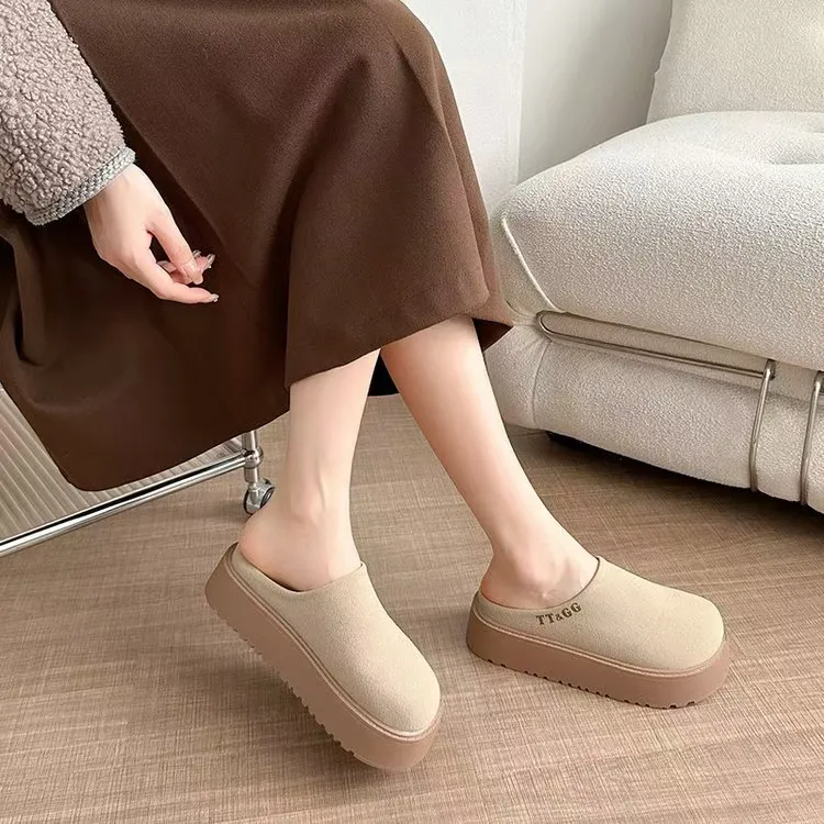 Qiao Anju Home Slippers Brown, Beige-6