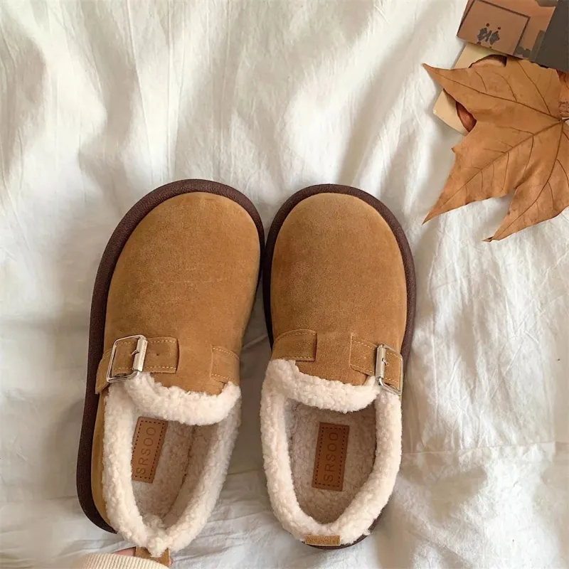 Qiao Anju Home Slippers Brown Gray-2
