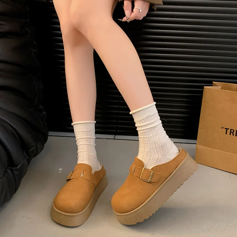 Qiao Anju Home Slippers Brown, Beige-4