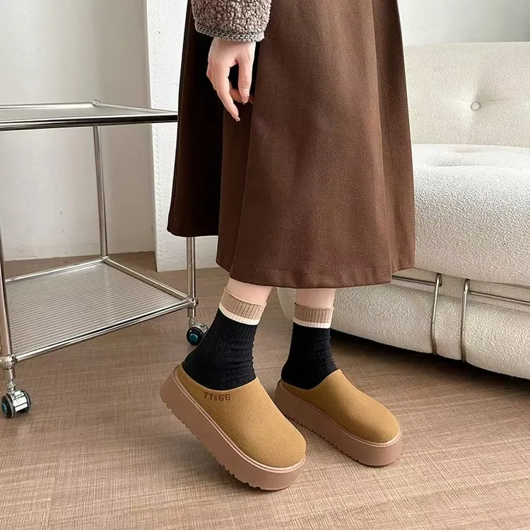 Qiao Anju Home Slippers Brown, Beige-2