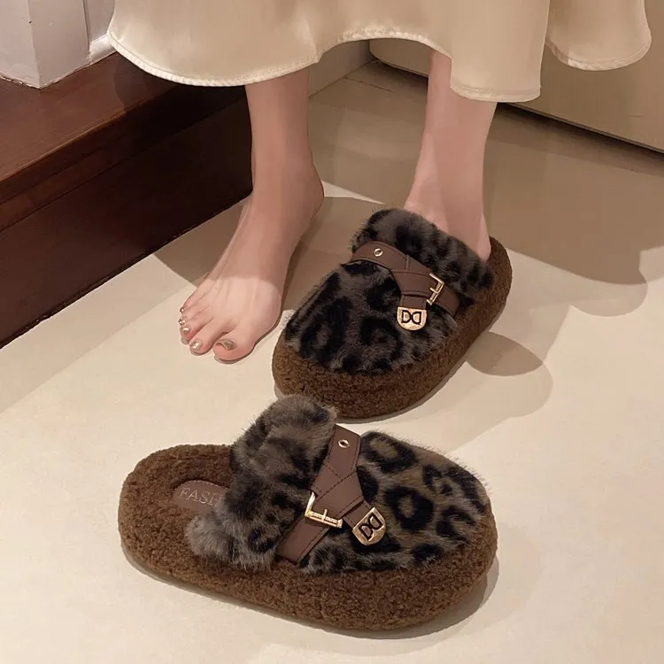 Qiao Anju Home Slippers Coffee Ecru Gray-11