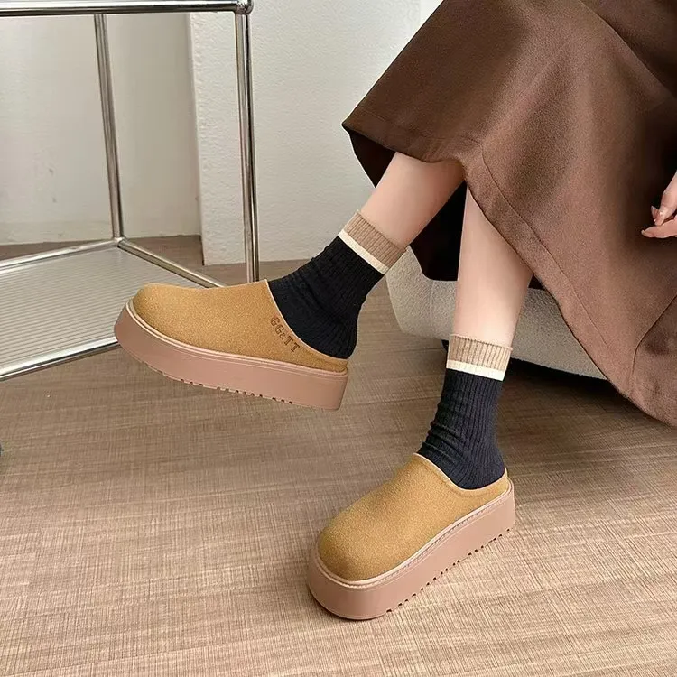 Qiao Anju Home Slippers Brown, Beige-3
