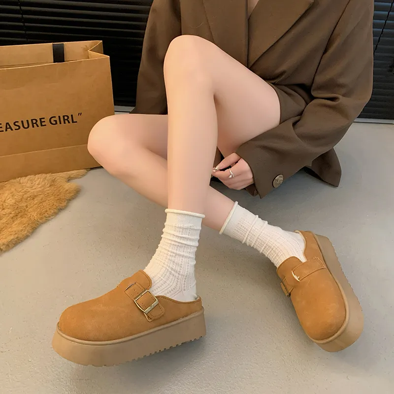 Qiao Anju Home Slippers Brown, Beige-2