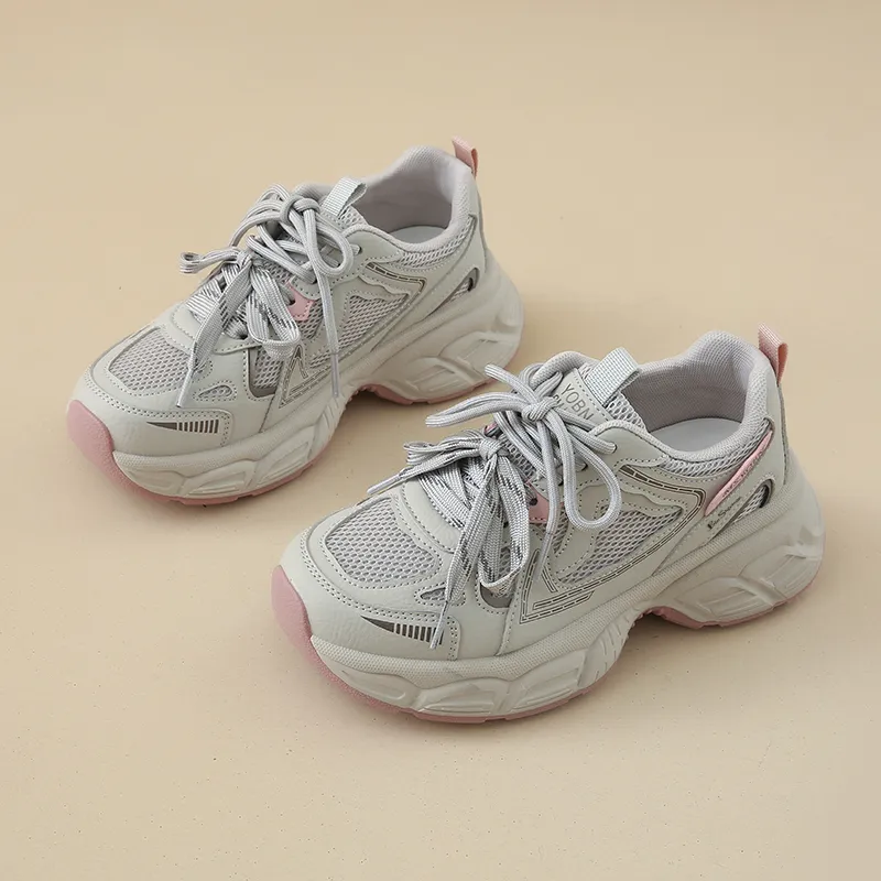 BEN SHERMAN Slip Resistant, Abrasion Resistant, Breathable Low Top Chunky Sneakers Unisex-6