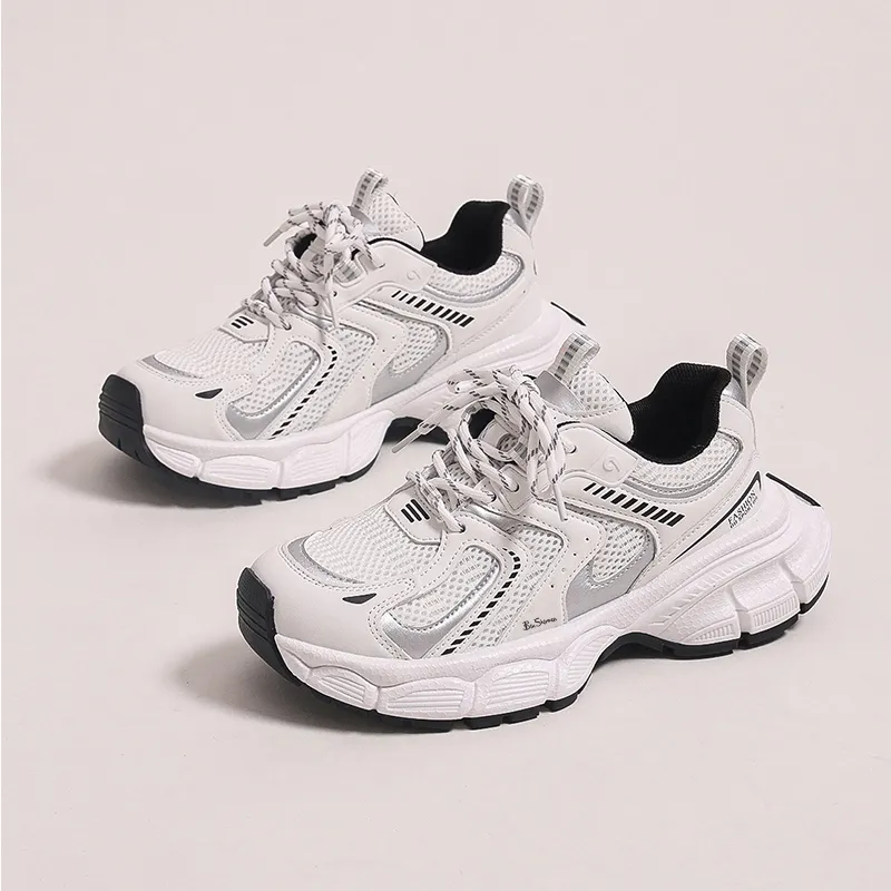 BEN SHERMAN Cushioning, Slip Resistant, Abrasion Resistant, Lightweight Low Top Chunky Sneakers Unisex-7