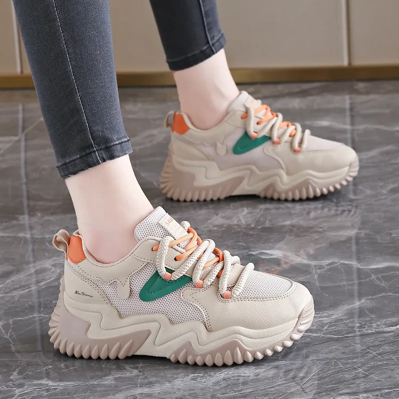BEN SHERMAN Slip Resistant, Abrasion Resistant, Breathable Low Top Chunky Sneakers Unisex-2