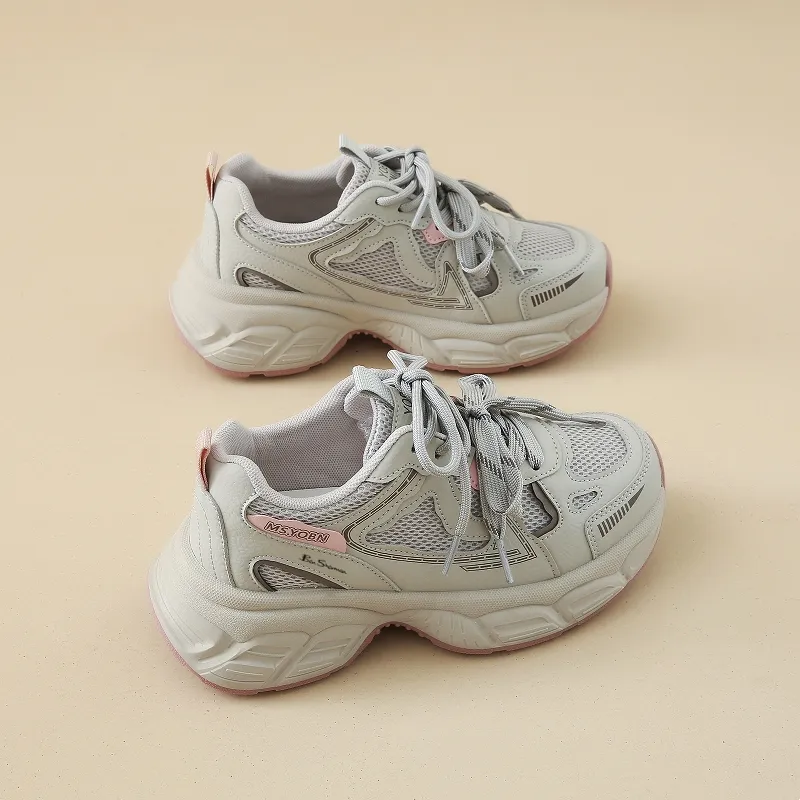 BEN SHERMAN Slip Resistant, Abrasion Resistant, Breathable Low Top Chunky Sneakers Unisex-8