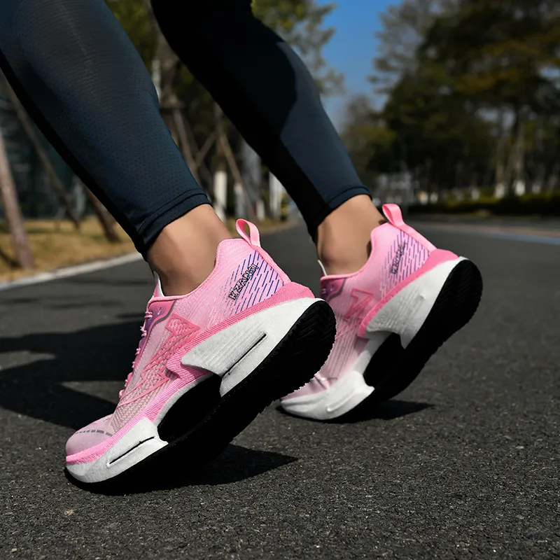 KZANSI Cushioning Low Top Running Shoes Men's Pink-5