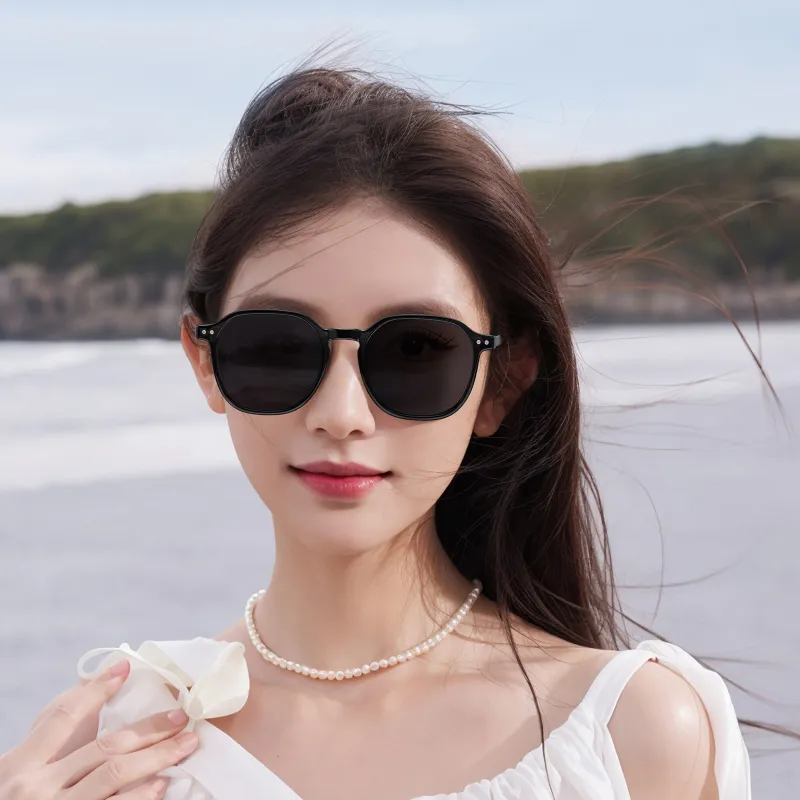 Wood Premium TR/Memory Plastic Round Sunglasses Unisex Multicolor-3
