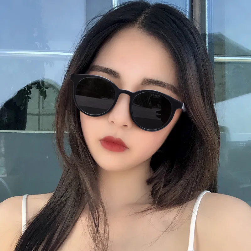 Wood Premium TR/Memory Plastic Round Sunglasses Women's-3