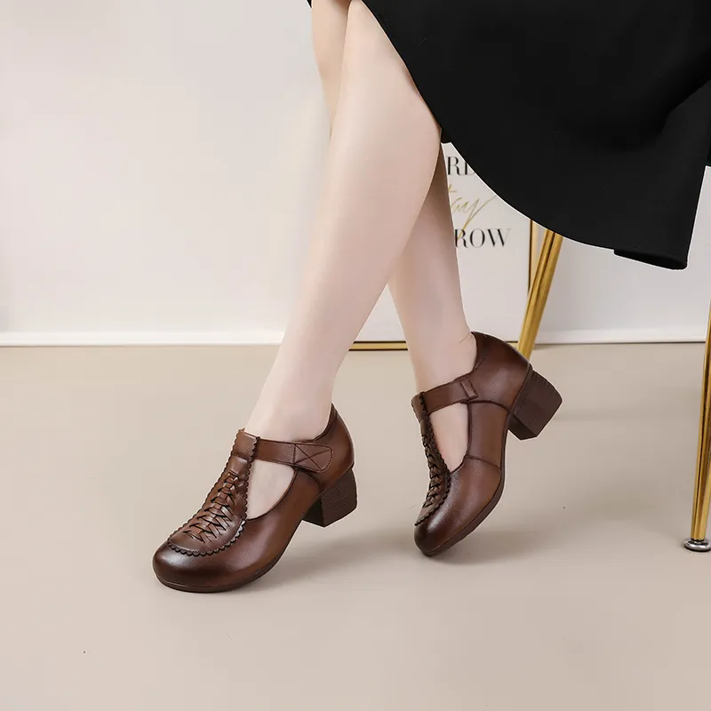 YOUYA BIRD Chunky Heel High Heels Women's-5