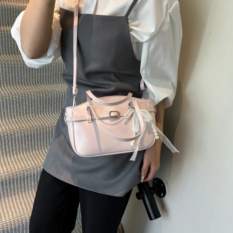 Yi Brigade PU One Shoulder Handbag Women's Blue/Pink/White/Black-5