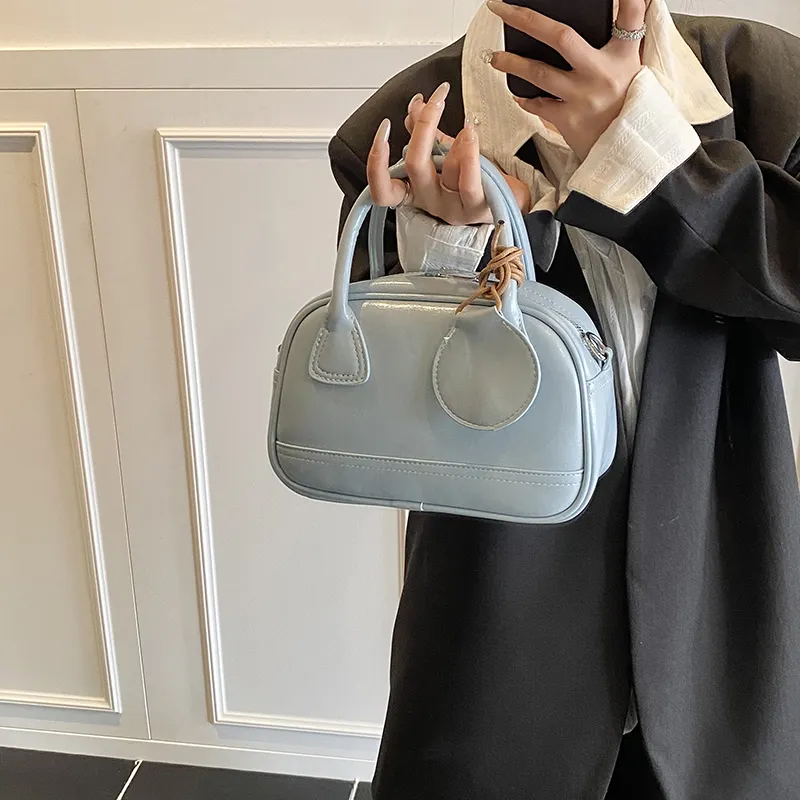 Yi Brigade PU One Shoulder Handbag Women's Black/White/Yellow/Blue-9