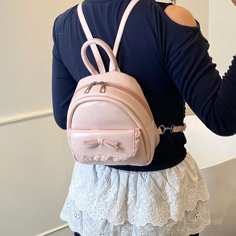 Bansusu PU Backpack Women's Red/Pink/Yellow/Black-6