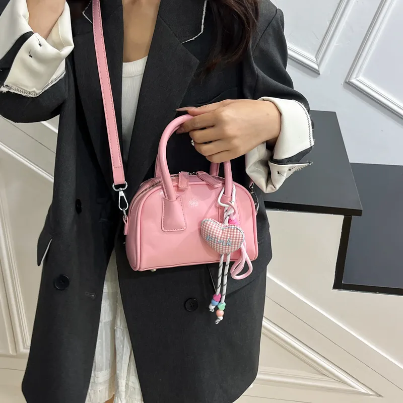 Bansusu PU Boston Bag, Shoulder Bag, Crossbody Bag, Handbag Women's Multicolor-5