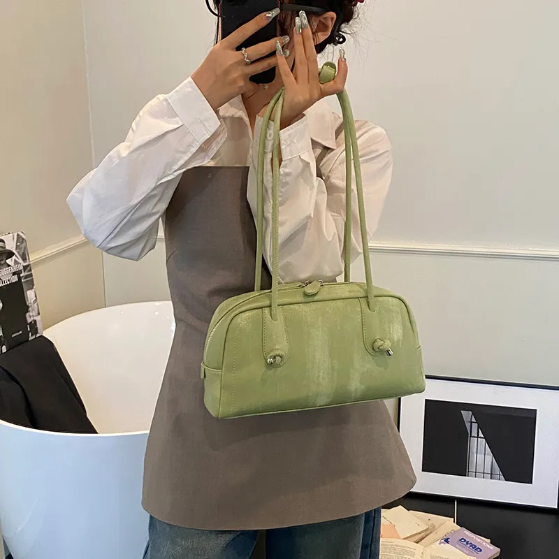Yi Brigade PU Shoulder Bag Women's Pink/Yellow/Black/Green/White-14
