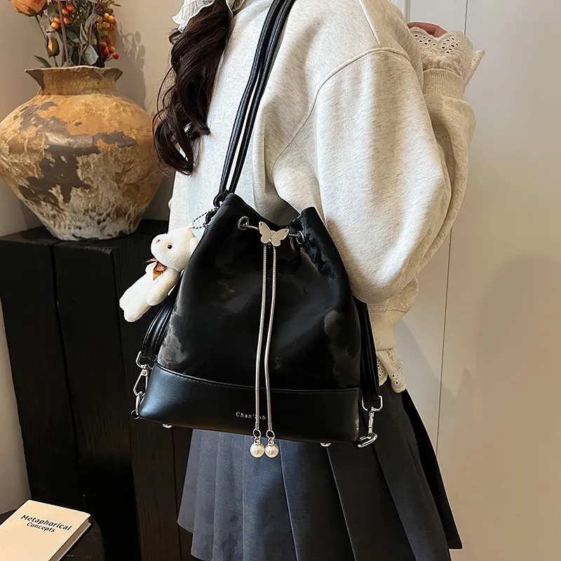 Yi Brigade PU Backpack Women's White/Silver/Pink/Black-13