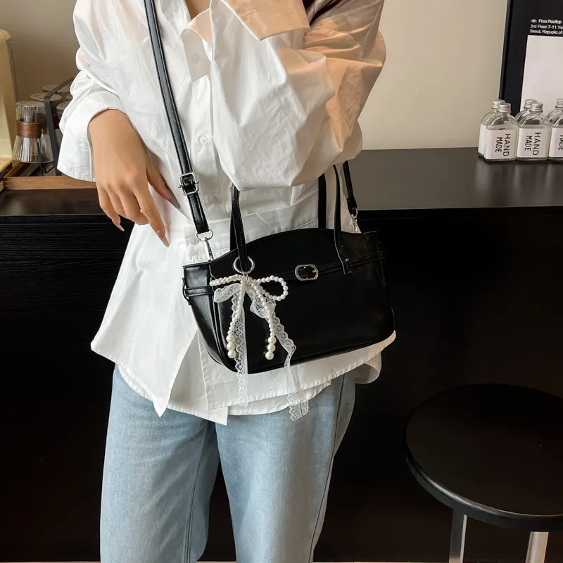 Yi Brigade PU One Shoulder Handbag Women's Blue/Pink/White/Black-13