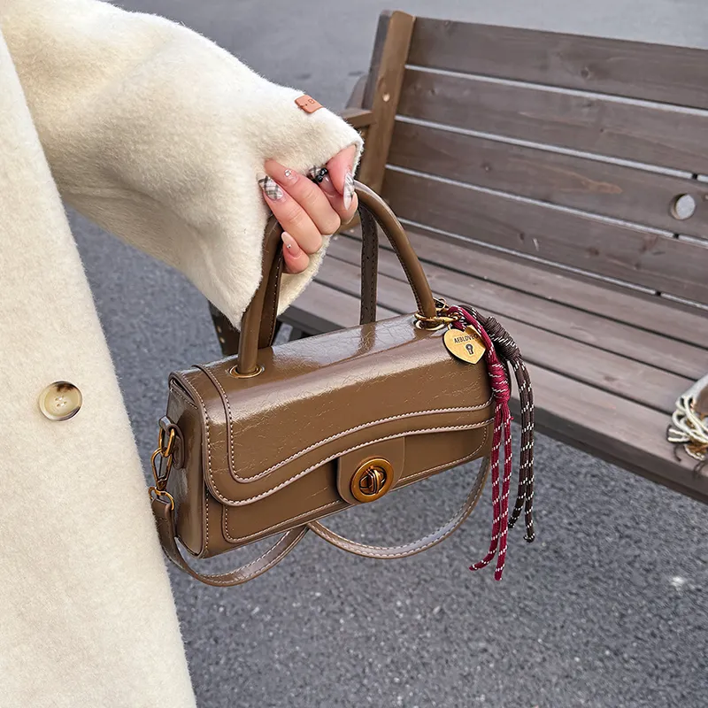 Bansusu PU Handbag Women's Khaki/Coffee/Burgundy/Black-4