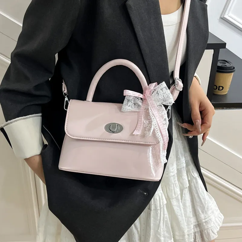 Yi Brigade PU Shoulder Bag, Crossbody Bag, Handbag Women's Pink/White/Blue/Black-1