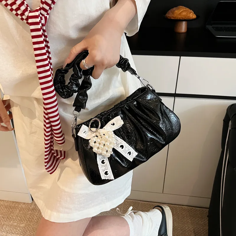 Bansusu PU Shoulder Bag Women's White/Yellow/Black/Pink-2