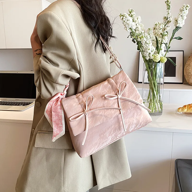 Yi Brigade PU Shoulder Bag Women's Swan White/Ballet Pink/Versatile Black-5