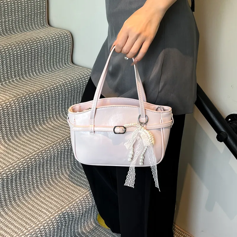 Yi Brigade PU One Shoulder Handbag Women's Blue/Pink/White/Black-7