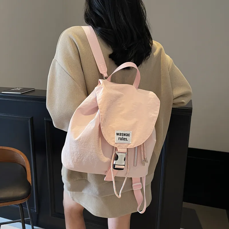 Bansusu Fabric Backpack Women's Black/Purple/Ecru/Pink-14