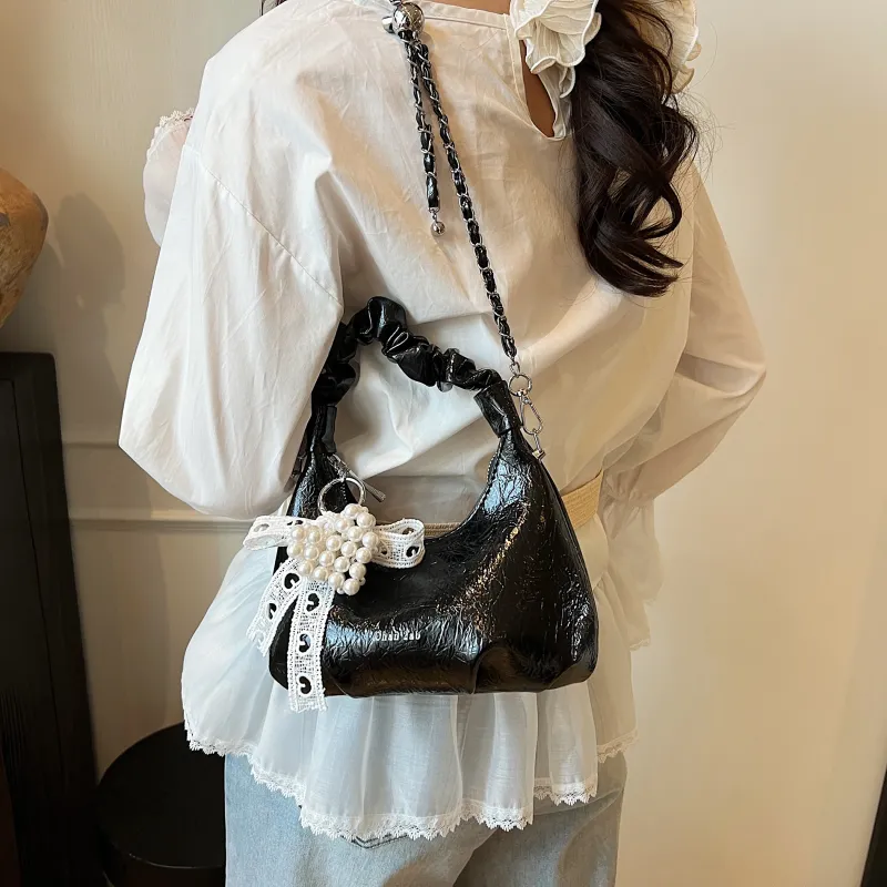Bansusu PU Crossbody One Shoulder Handbag Women's White/Black/Purple/Pink-13